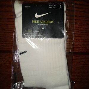 Nike Academy White Knee High Athletic Socks